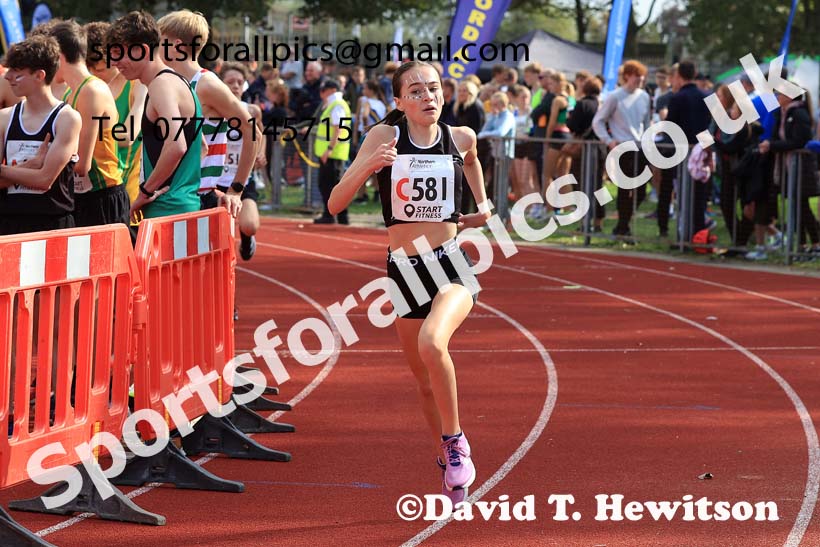 Girls Under-15s, 2024 Northern Mens 6 and Womens 4 and Youngsters Relays, Stanley Park, Blackpool.  Photo: David T. Hewitson/Sports for All Pics